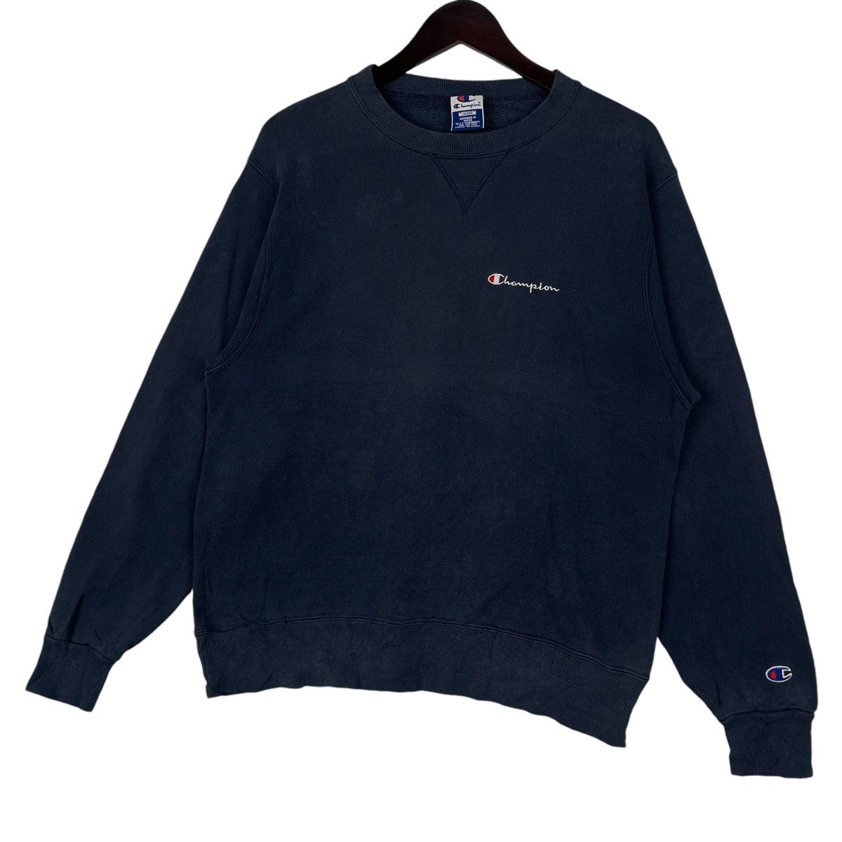 Champion × Vintage Vintage Champion Crewneck Sweatshirt Small Embroidered Logo Size US M / EU 48-50 / 2 - 2 Thumbnail
