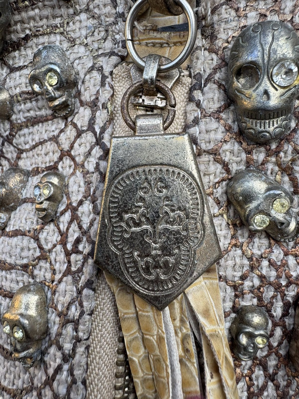 GOA Y2K Vkei Grunge Gothic Gyaru Snake Skull Bag Size ONE SIZE - 8 Thumbnail