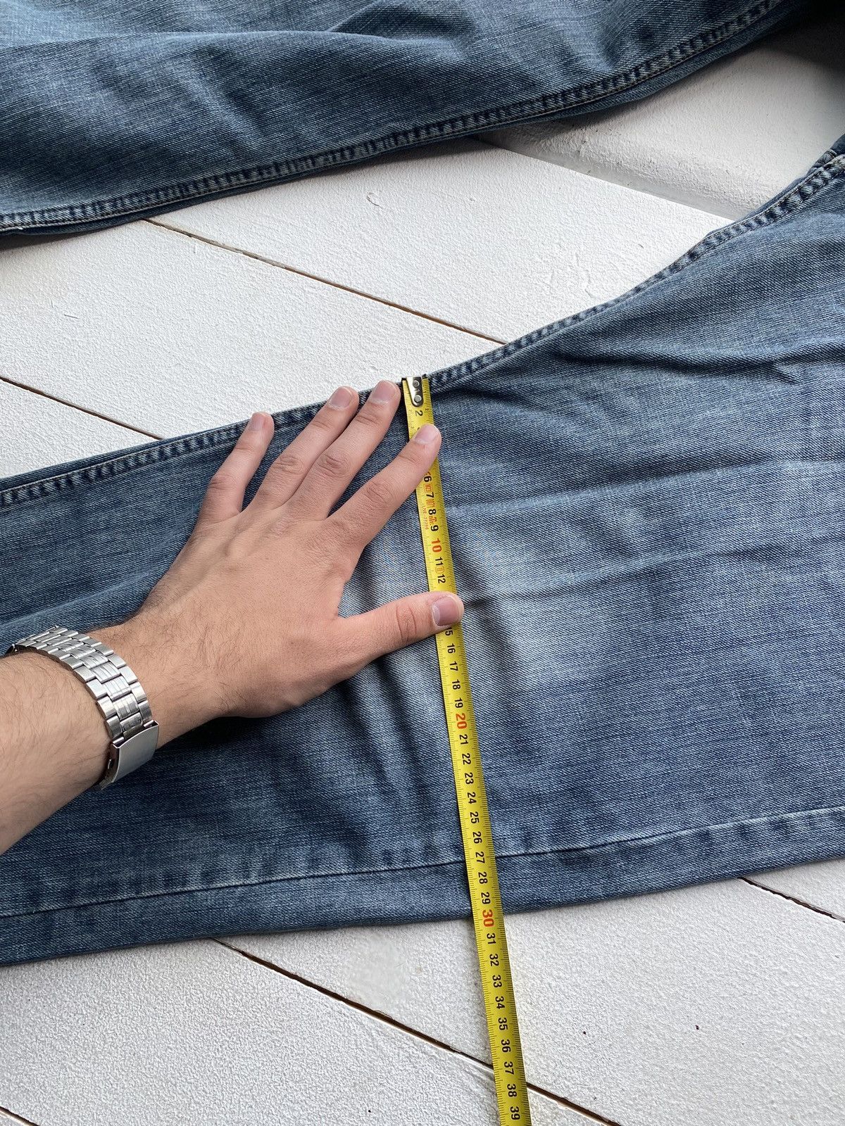 Vintage × Wrangler 🔥BAGGY RELAXED WRANGLER WIDE LEG JEANS 38x32 RARE VNTG MENS Size US 38 / EU 54 - 12 Thumbnail