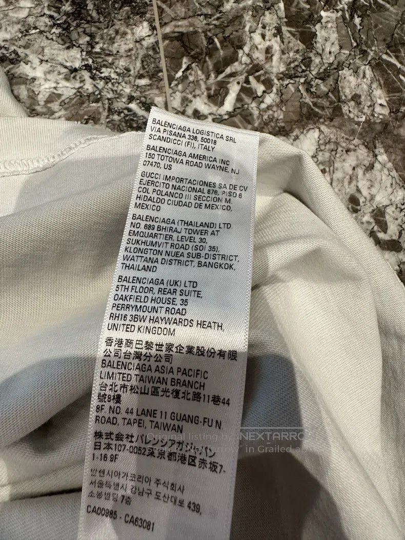 Balenciaga Balenciaga Grey-white Design Team series letter distressed Size US XXS / EU 40 - 7 Thumbnail