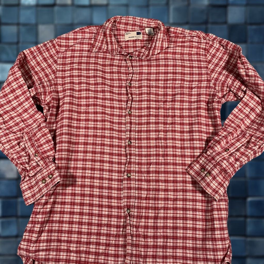 Nordstrom Pure Stuff Nordstrom Shirt Mens Large Red White Plaid Button Down Cotton Casual Shirt Size US L / EU 52-54 / 3 - 1 Thumbnail