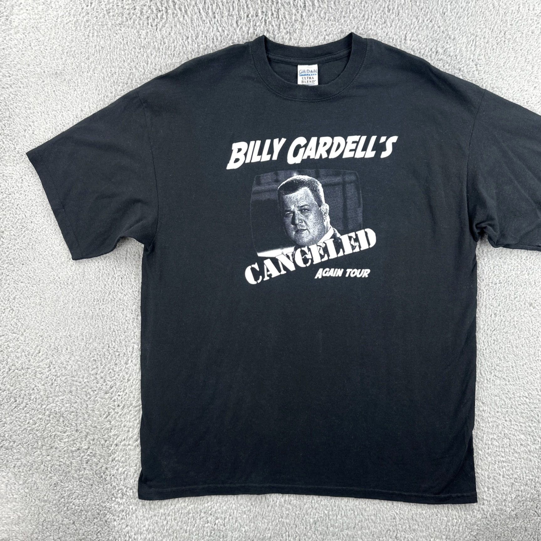 Gildan VINTAGE Gildan T-Shirt XL Black Billy Gardell’s Canceled Again Comedy Tour Tee Shirt Mens XL Black T-Shirt Funny USA - 90s Style Size US XL / EU 56 / 4 - 3 Thumbnail