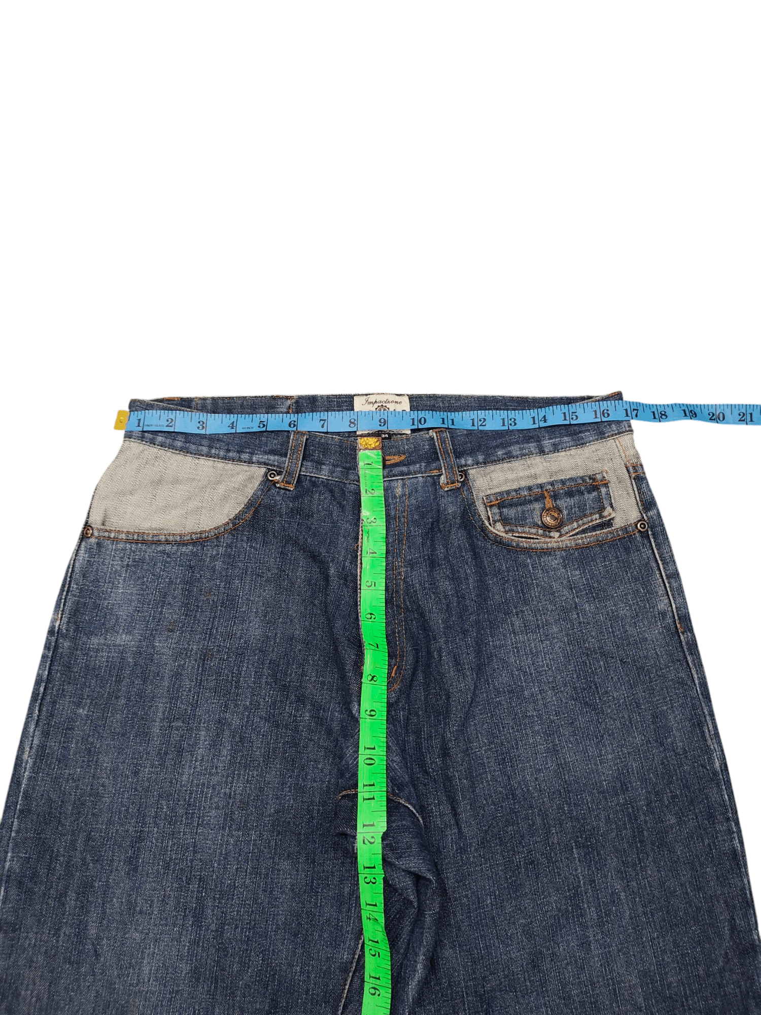Comme des Garcons × Undercover Vintage Y2k Impactxone Japan Tribal Paisley Pocket Jeans Size US 33 - 14 Thumbnail