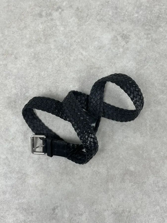 Saint Laurent Paris Saint Laurent Black Woven Classy Leather Belt Size ONE SIZE - 2 Thumbnail