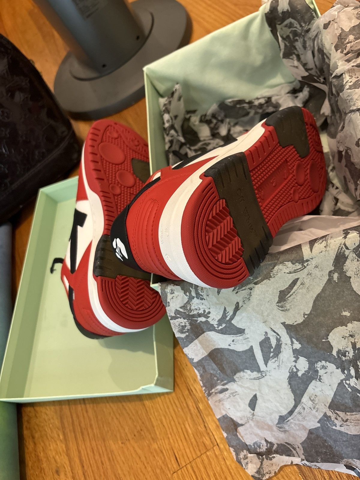 Off-White black red & white OFF-WHITE Out Of Office Sneakers Size US 10 / IT 40 - 1 Thumbnail