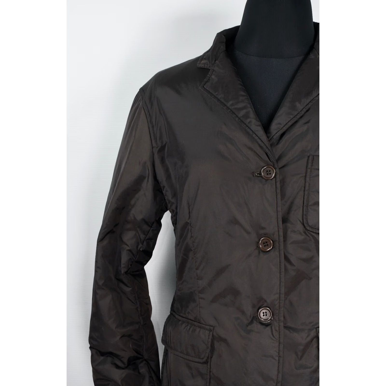 Aspesi Aspesi Jacket Women XL Brown Long Sleeve Winter Casual Solid Polyamide Jacket NSR Size XL / US 12-14 / IT 48-50 - 5 Thumbnail
