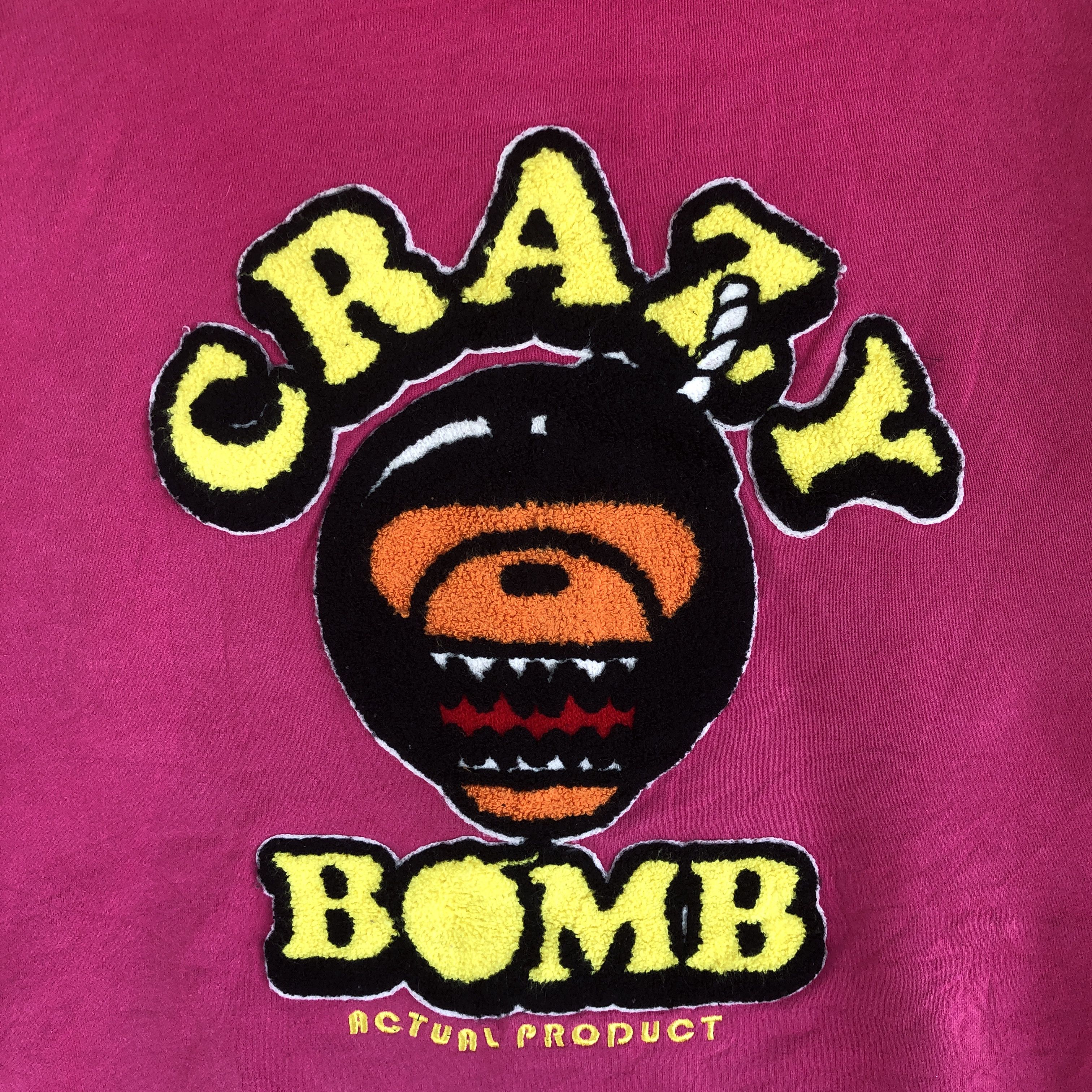 Japanese Brand × Vintage Crazy Bomb Varsity Sweater BAPE Japanese Hoodie Sweatshirt Size US L / EU 52-54 / 3 - 5 Thumbnail