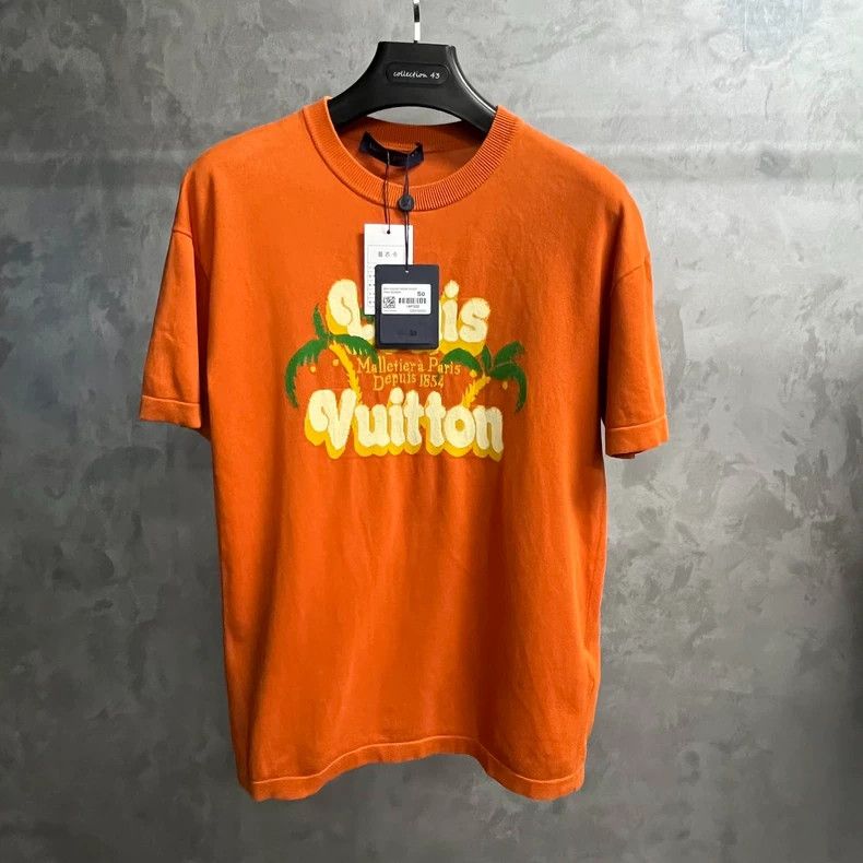 Louis Vuitton Louis Vuitton 24 Latest Orange Letter Logo Pattern Intarsi Size US S / EU 44-46 / 1 - 1 Thumbnail