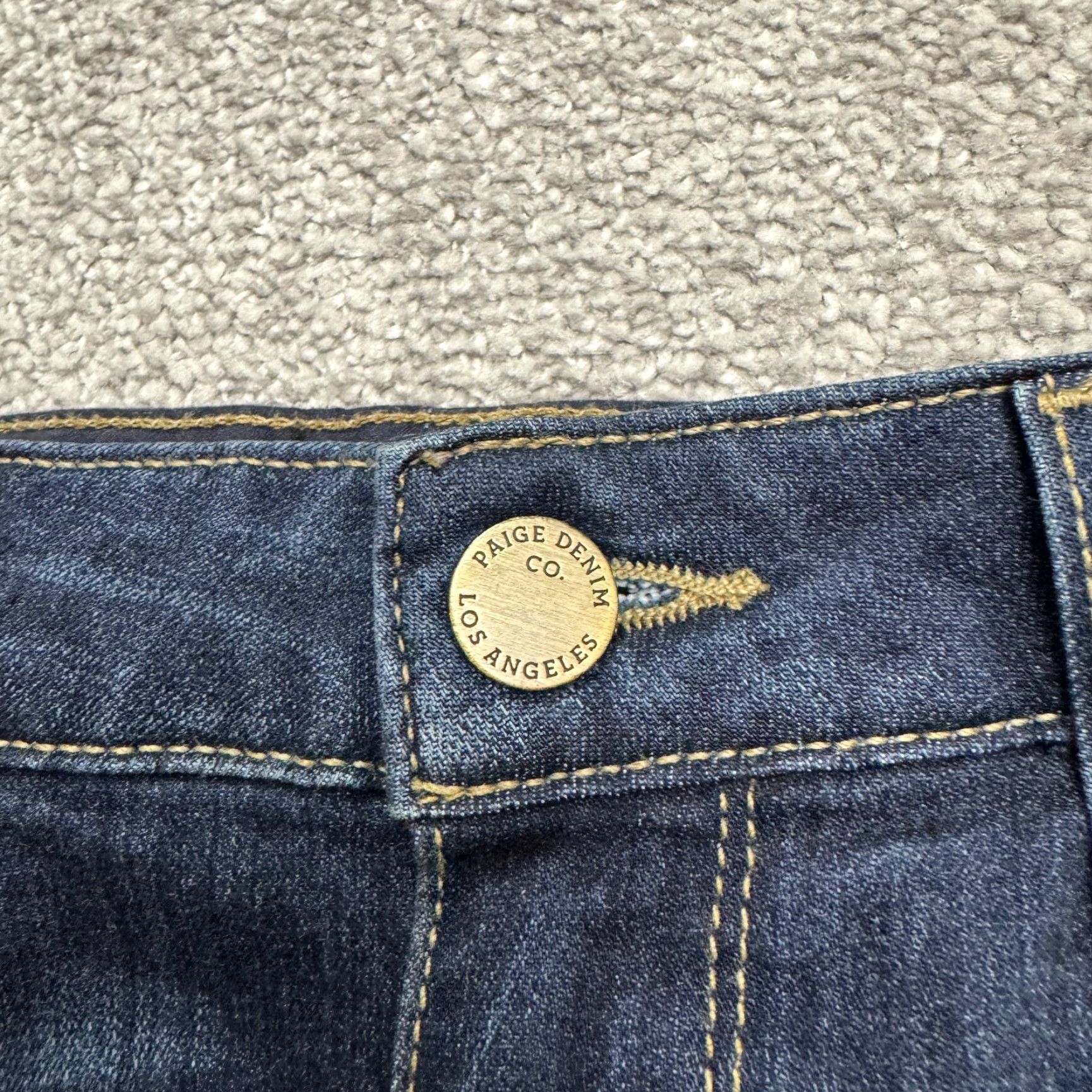 Paige PAIGE Skyline Denim Jeans Women 27 Dark Wash Cropped Mid Rise 28in Inseam Regular Fit Blue Size 27" / US 4 / IT 40 - 3 Thumbnail