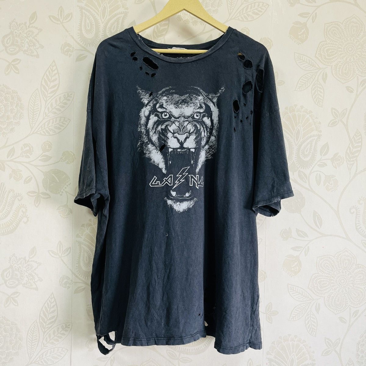 Designer × Zara Distressed Zara LA NY Baggy Ripped TShirt Made In Portugal Size US XL / EU 56 / 4 - 3 Thumbnail
