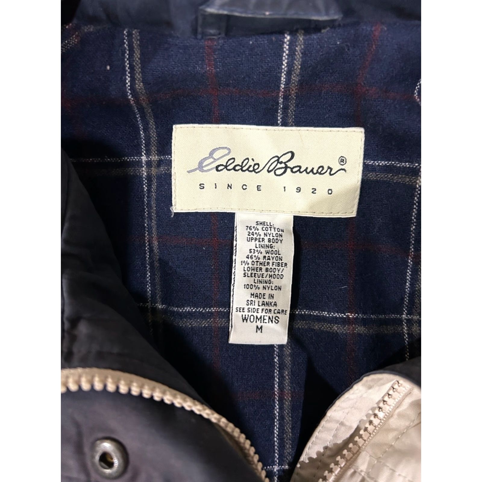 Eddie Bauer VINTAGE Eddie Bauer Jacket Womens Medium Beige Wool Hooded Outdoor Casual Coat Size M / US 6-8 / IT 42-44 - 5 Thumbnail
