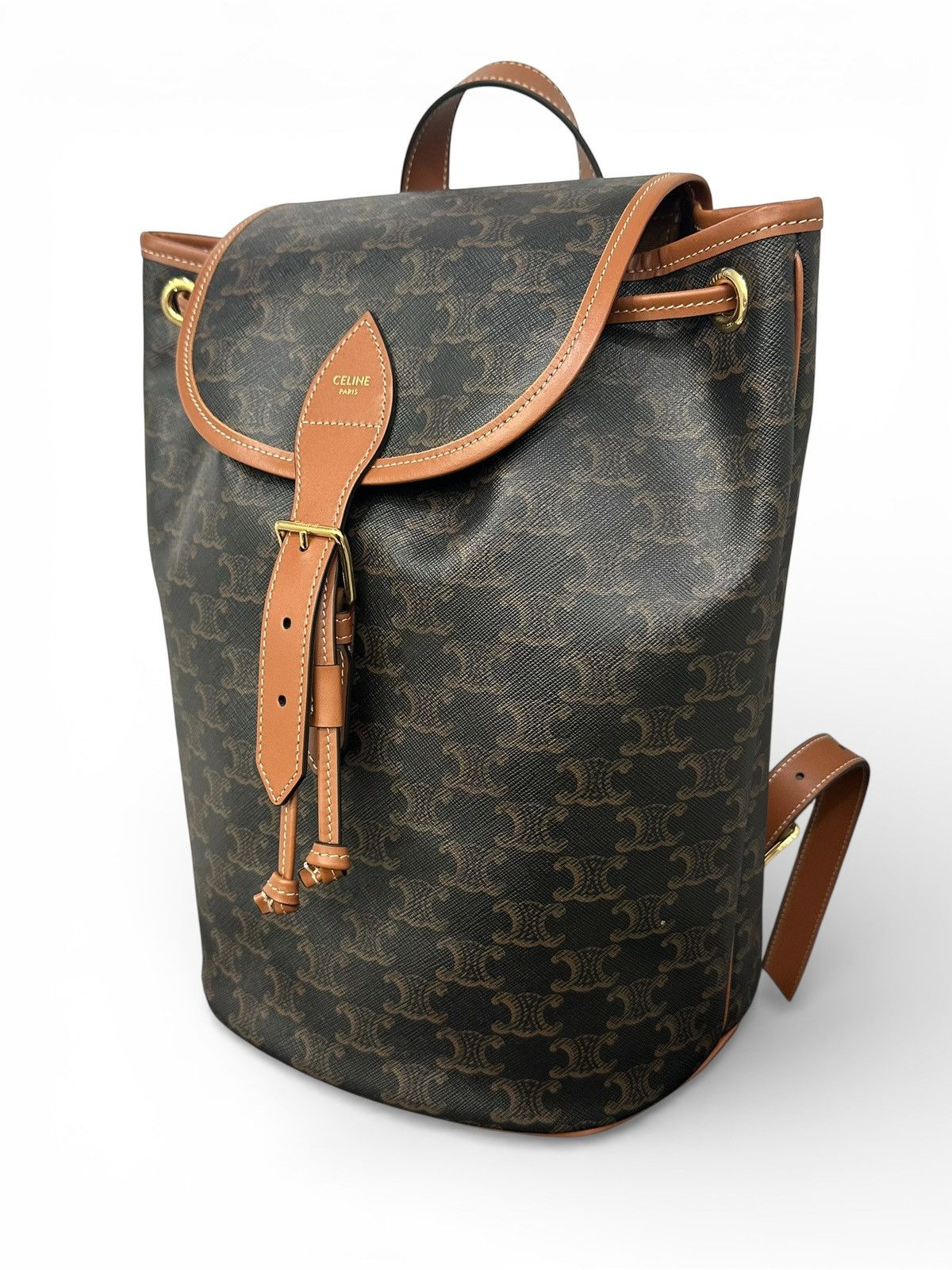 Celine Celine Backpack FOLCO in triomphe Canvas calfskin SIZE M Size ONE SIZE - 1 Thumbnail