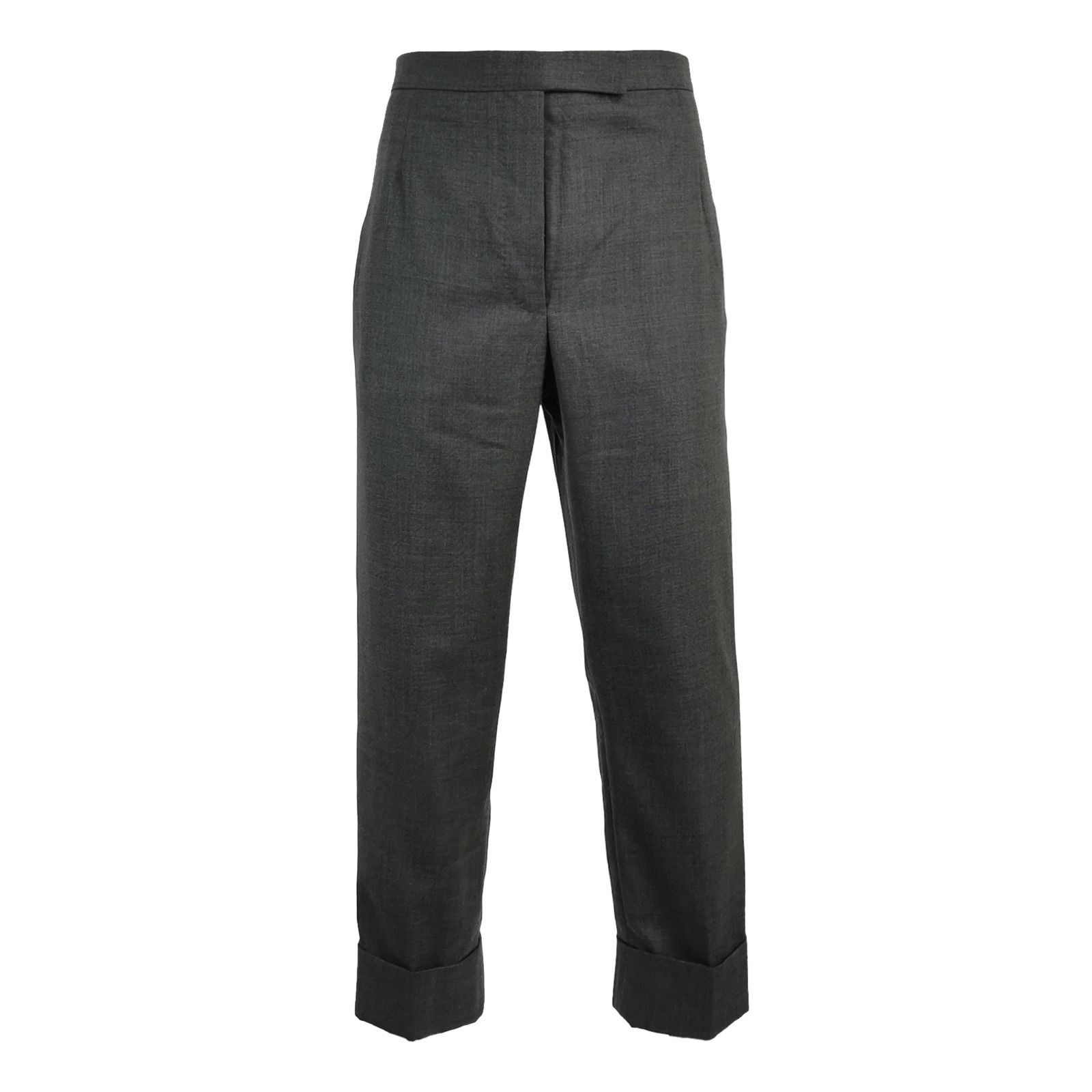 Thom Browne Thom Browne Gray Wool Backstrap Trousers 30 Size US 30 / EU 46 - 1 Thumbnail