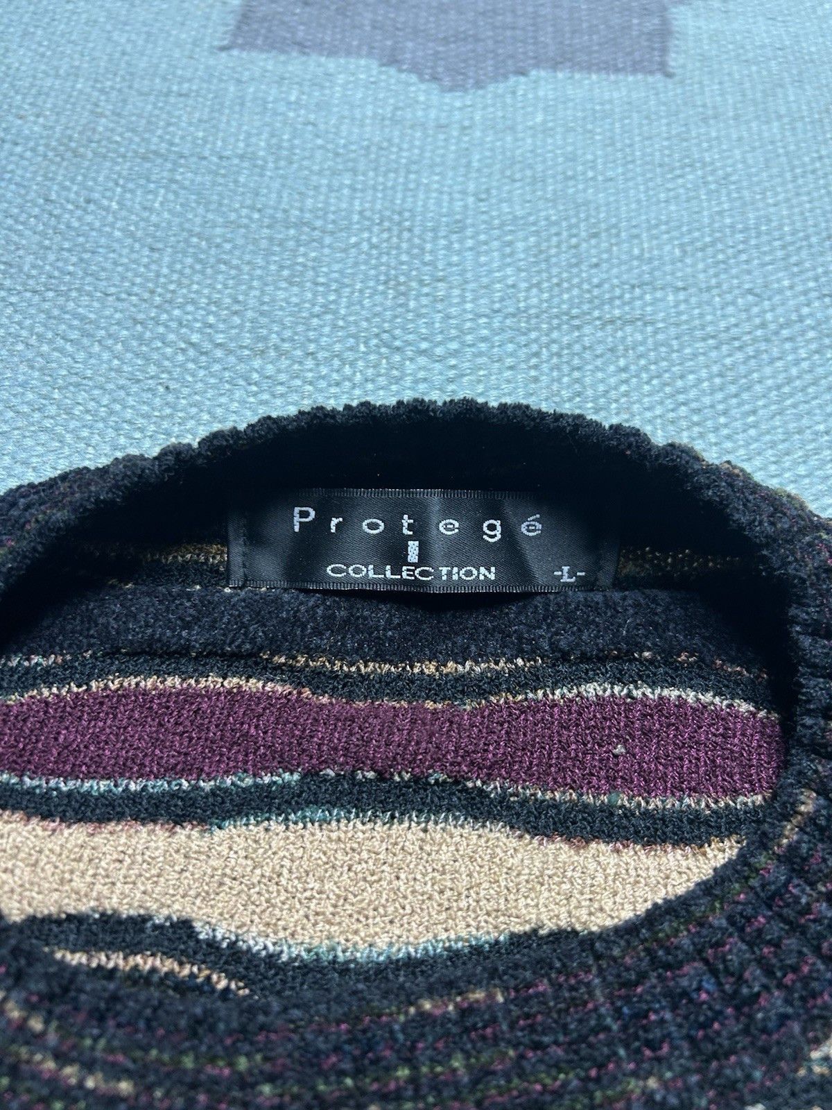 Vintage Vtg protege sweater deep knit 3D textured coogi style large Size US L / EU 52-54 / 3 - 3 Thumbnail