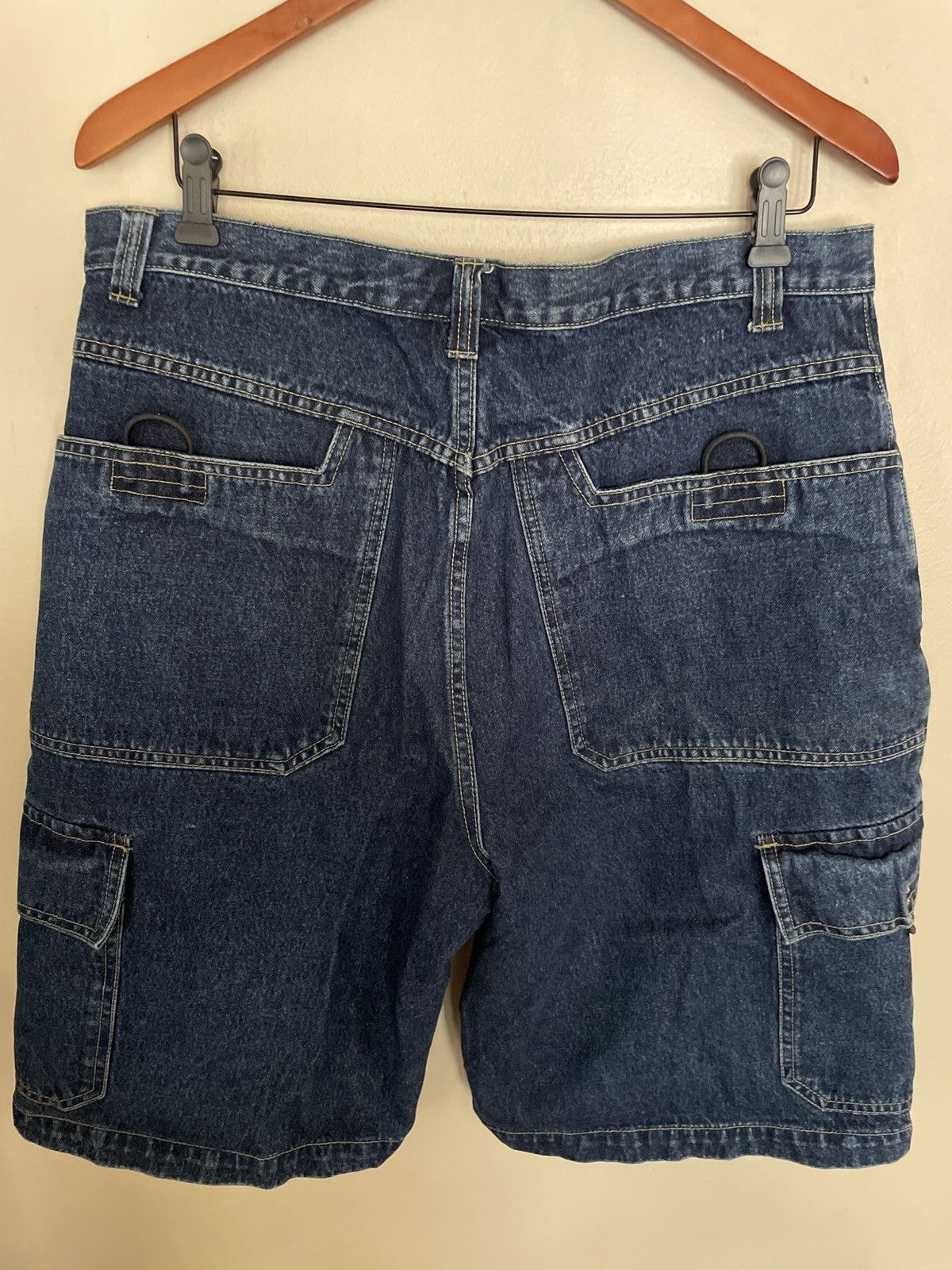 Designer × Vintage COOL J URBAN WEAR Blue Jean Denim Shorts Jorts waist cargo 🔥 Size US 36 / EU 52 - 4 Thumbnail