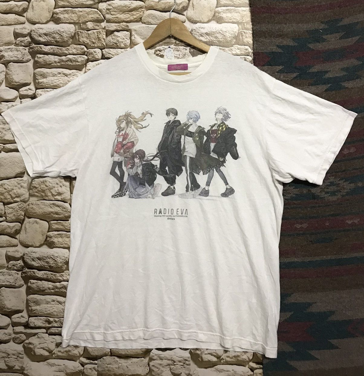Anime × Japanese Brand Distress Evangelion Radio Eva @ Khara Anime Tshirt Size US L / EU 52-54 / 3 - 1 Thumbnail