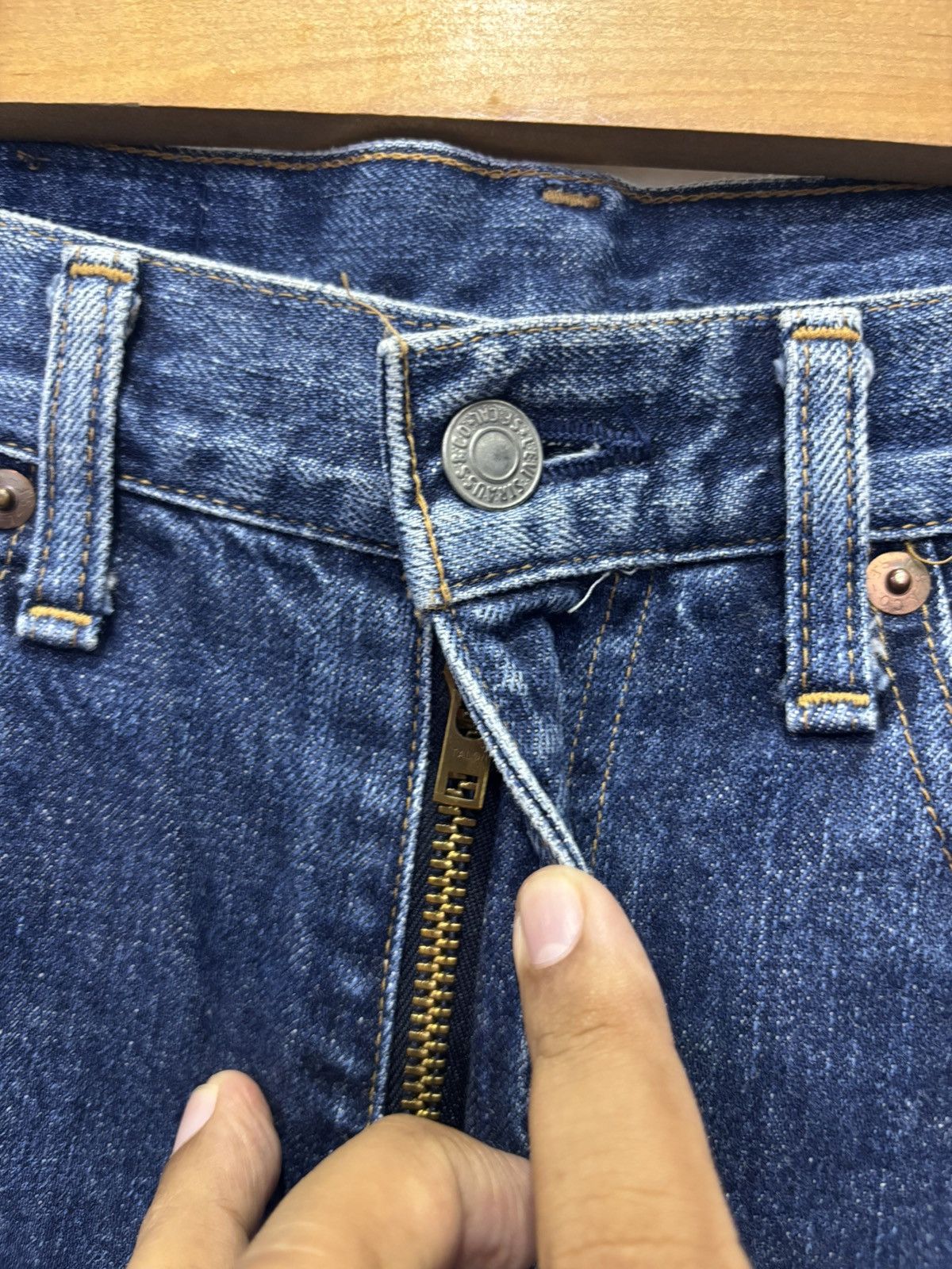 Levi's Vintage Levis 502 Big E Selvedge Jeans Size US 30 / EU 46 - 4 Thumbnail