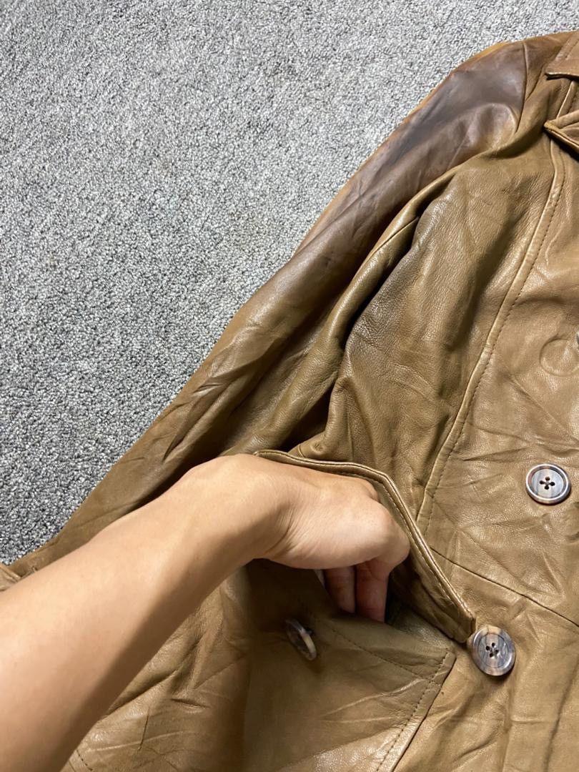 Banana Republic Banana Republic Double Breasted Leather Jacket (202) Size US S / EU 44-46 / 1 - 6 Thumbnail