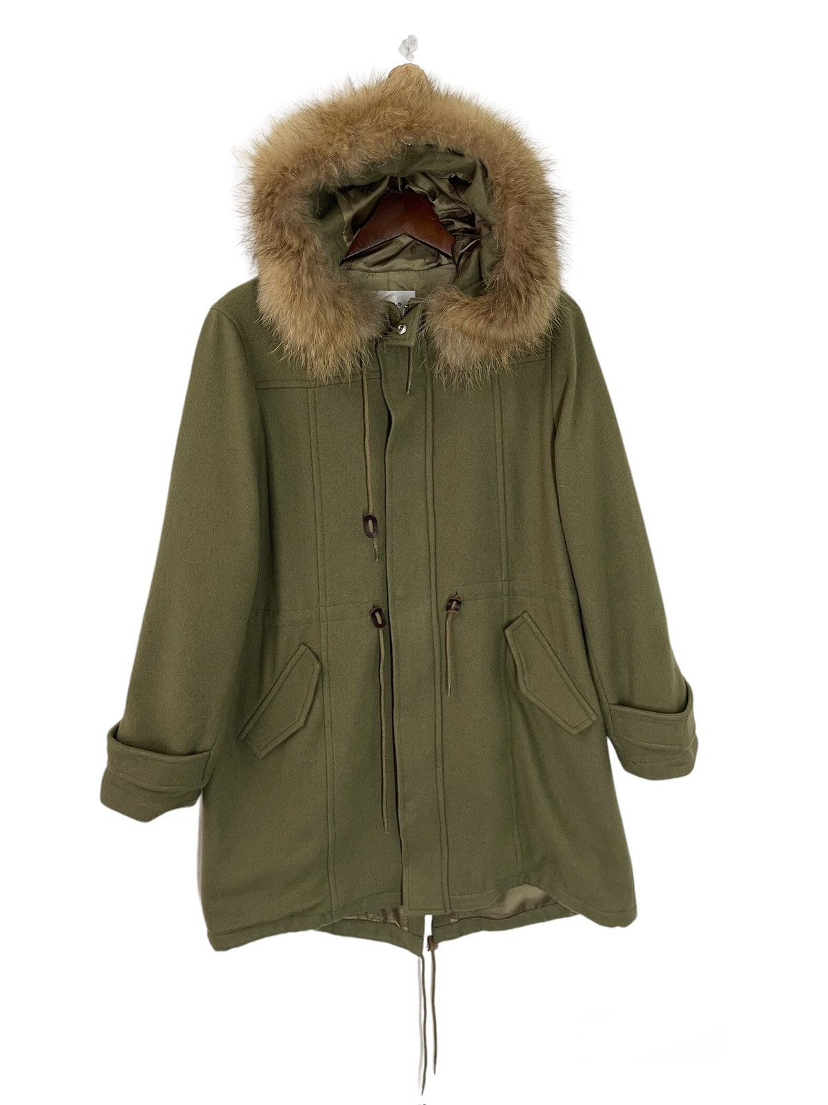 Japanese Brand VINTAGE RACCOON FUR HOODIES FRAY I.D WOOL PARKAS Size US L / EU 52-54 / 3 - 1 Thumbnail