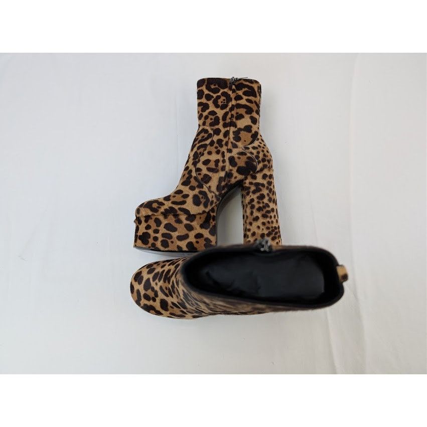 Saint Laurent Paris o1rshd1 Billy Pony Boots in Brown Leopard Size US 10 / IT 40 - 1 Thumbnail
