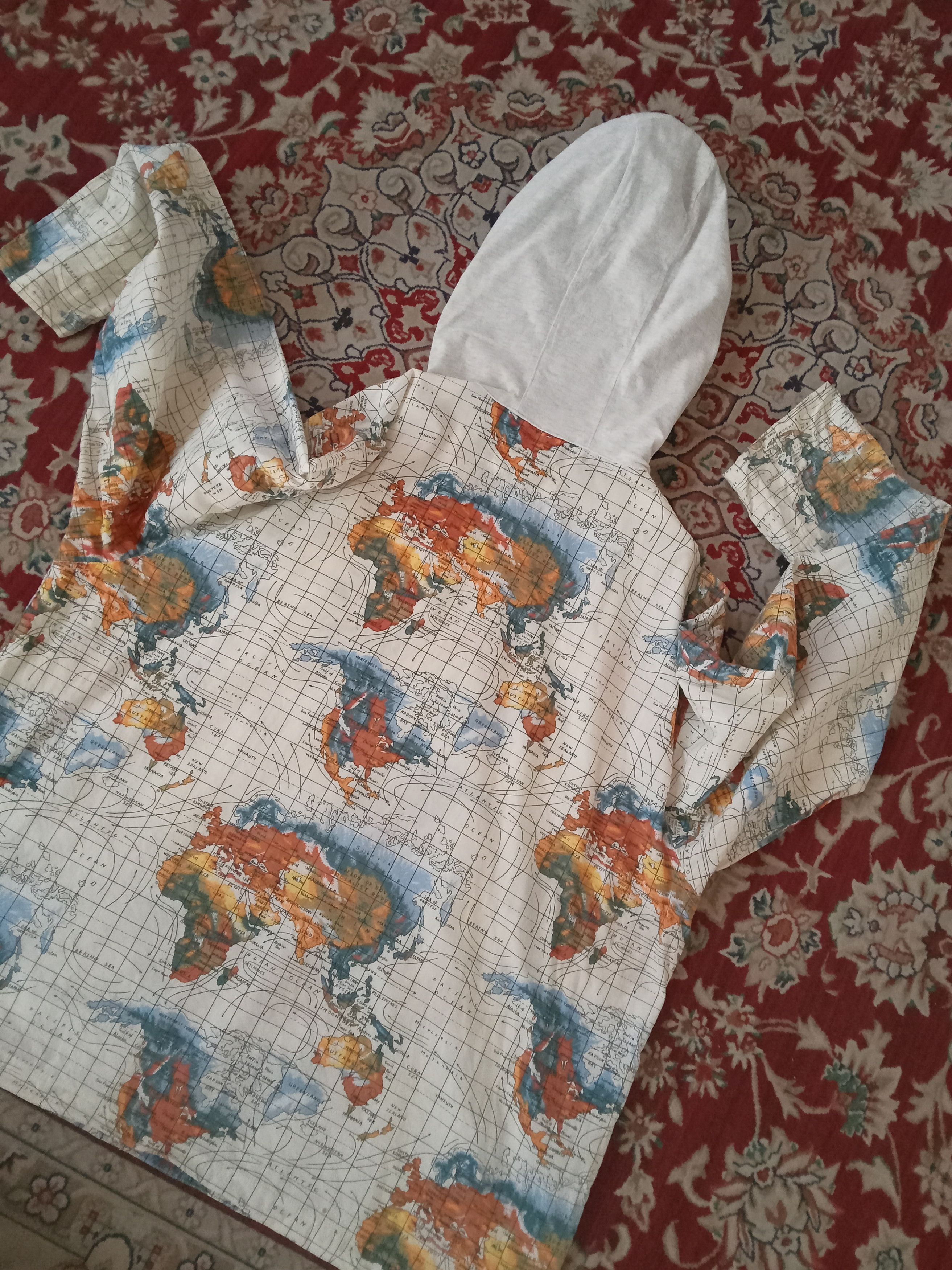 Japanese Brand Z of Zampa Rare World Maps Design Anorak Jacket Size US M / EU 48-50 / 2 - 2 Thumbnail