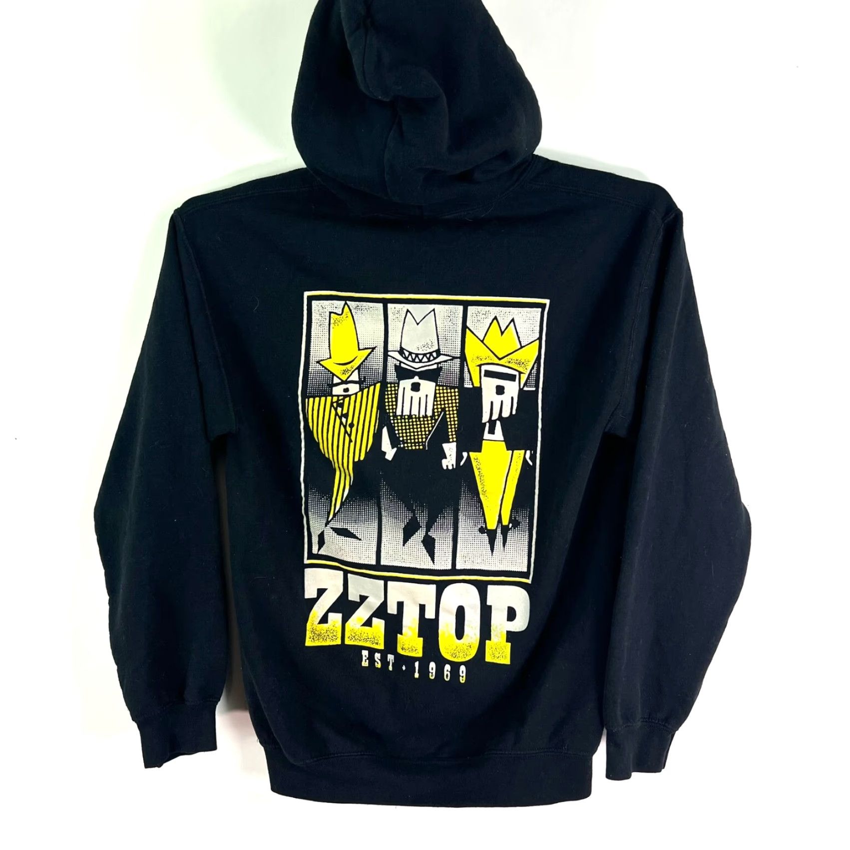 Gildan ZZ TOPP Tour Hooded Sweatshirt Mens S Black Gildan Hoodie Pullover Logo Graphic Print All Seasons Hooded Pockets Warm Size US S / EU 44-46 / 1 - 4 Thumbnail