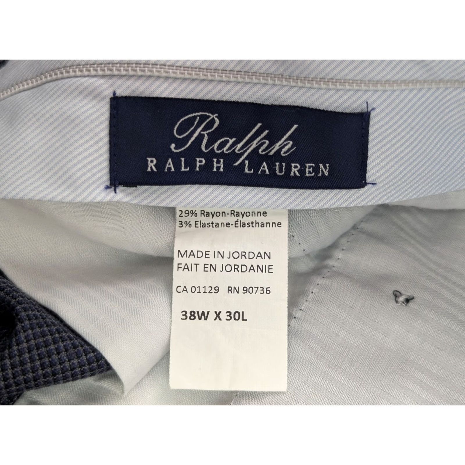 Ralph Lauren RALPH LAUREN Gingham Check Pleated Dress Trouser Pants Men 38x30 Navy Blue Boys? No, Men's. Size US 38 / EU 54 - 7 Thumbnail