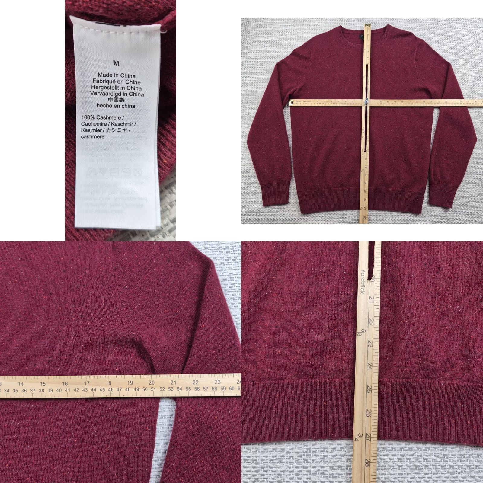 J.Crew J.Crew Sweater Mens Medium Red 100% Cashmere Crewneck Knit Pullover Size US M / EU 48-50 / 2 - 8 Thumbnail