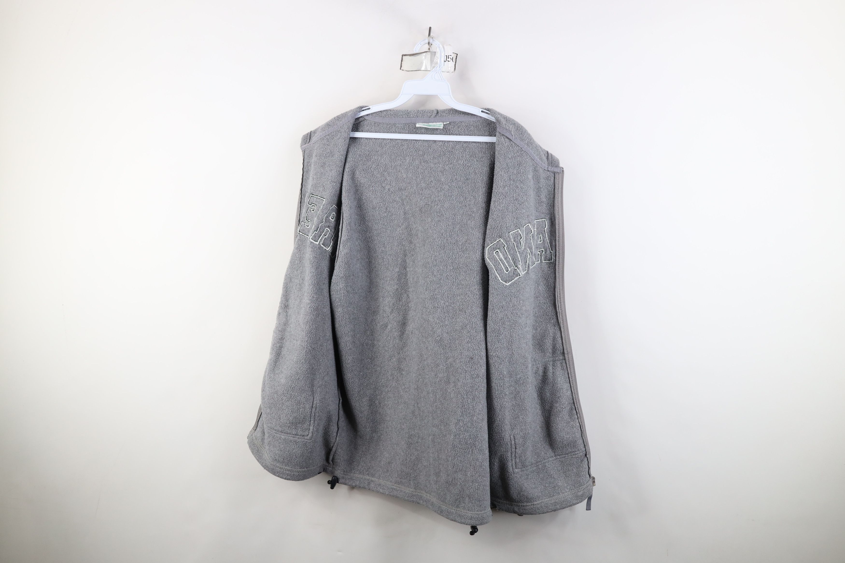 Vintage Vintage 90s Y2K Ireland Rugby Fleece Full Zip Hoodie Gray Size XL / US 12-14 / IT 48-50 - 10 Thumbnail