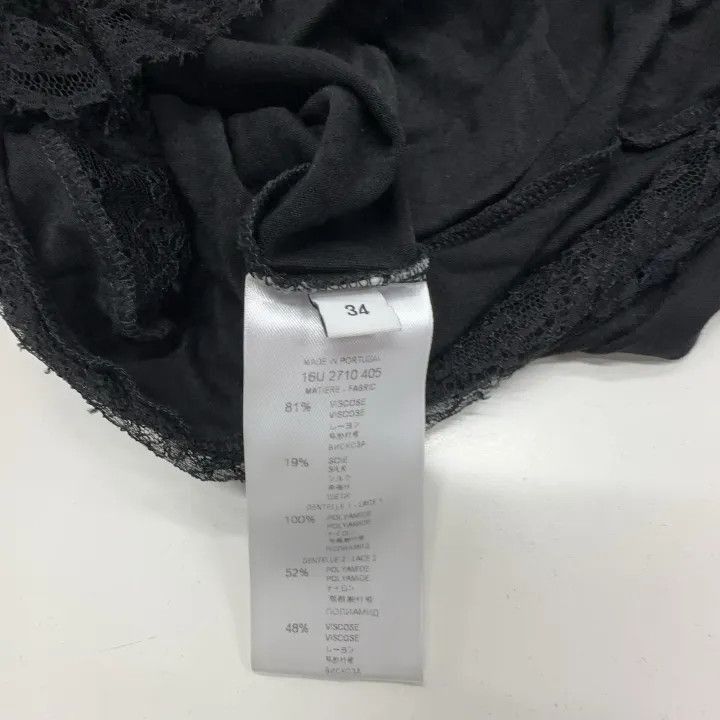 Givenchy Givenchy Givenchy Casual Black TShirt with Lace Details -2 Size US S / EU 44-46 / 1 - 2 Thumbnail