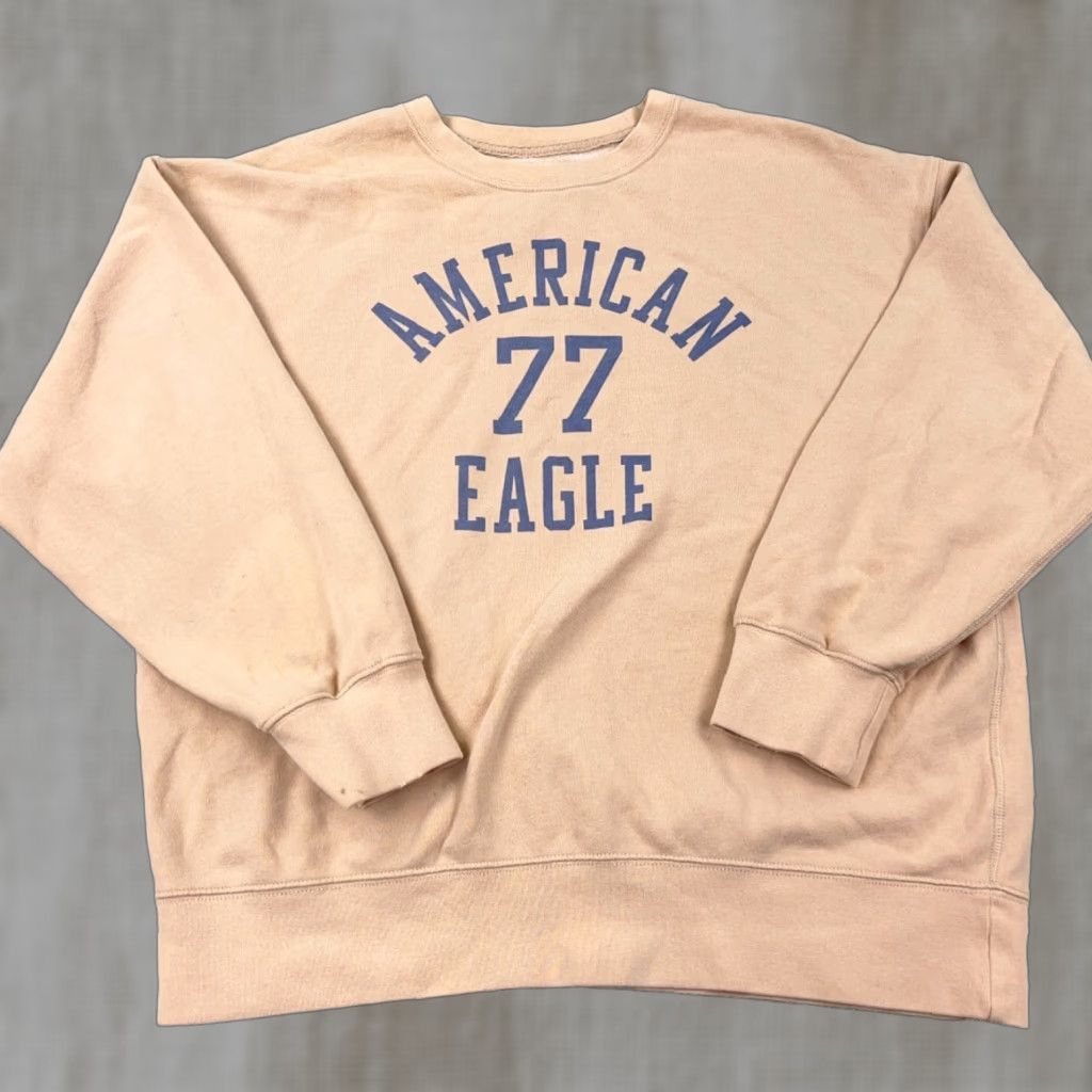 American Eagle Outfitters VINTAGE American Eagle Sweatshirt Women Medium Orange Crewneck Loose Fit Retro Size M / US 6-8 / IT 42-44 - 1 Thumbnail