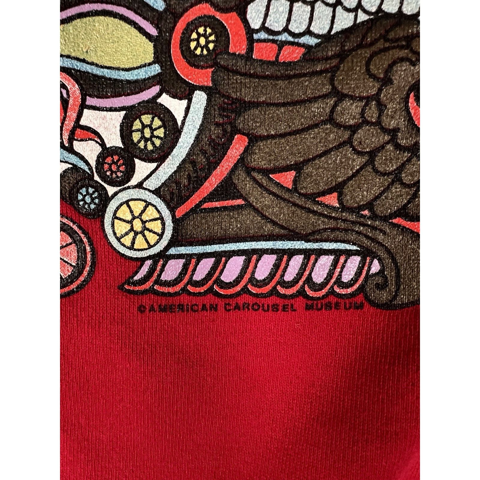 Hanes Vintage American Carousel Museum Raglan Sweatshirt 80's Hors Size L / US 10 / IT 46 - 3 Thumbnail