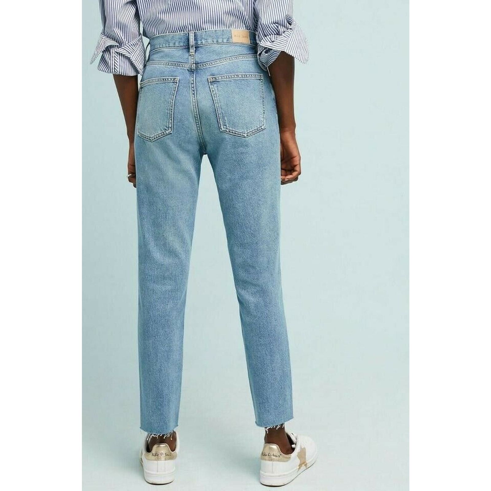 Anthropologie New M.i.h Mimi Ultra High-Rise Embroidered Slim Jeans Sz 26 Size 26" / US 2 / IT 38 - 3 Thumbnail
