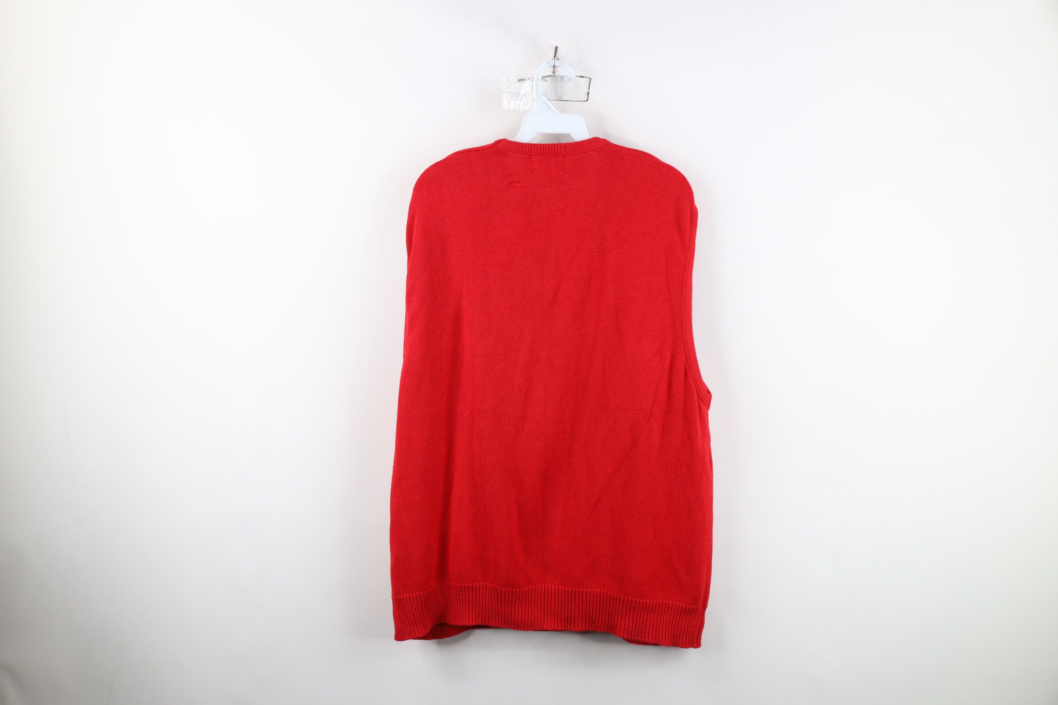 Vintage Vintage 90s Streetwear Cotton Knit V-Neck Sweater Vest USA Size US XL / EU 56 / 4 - 11 Thumbnail