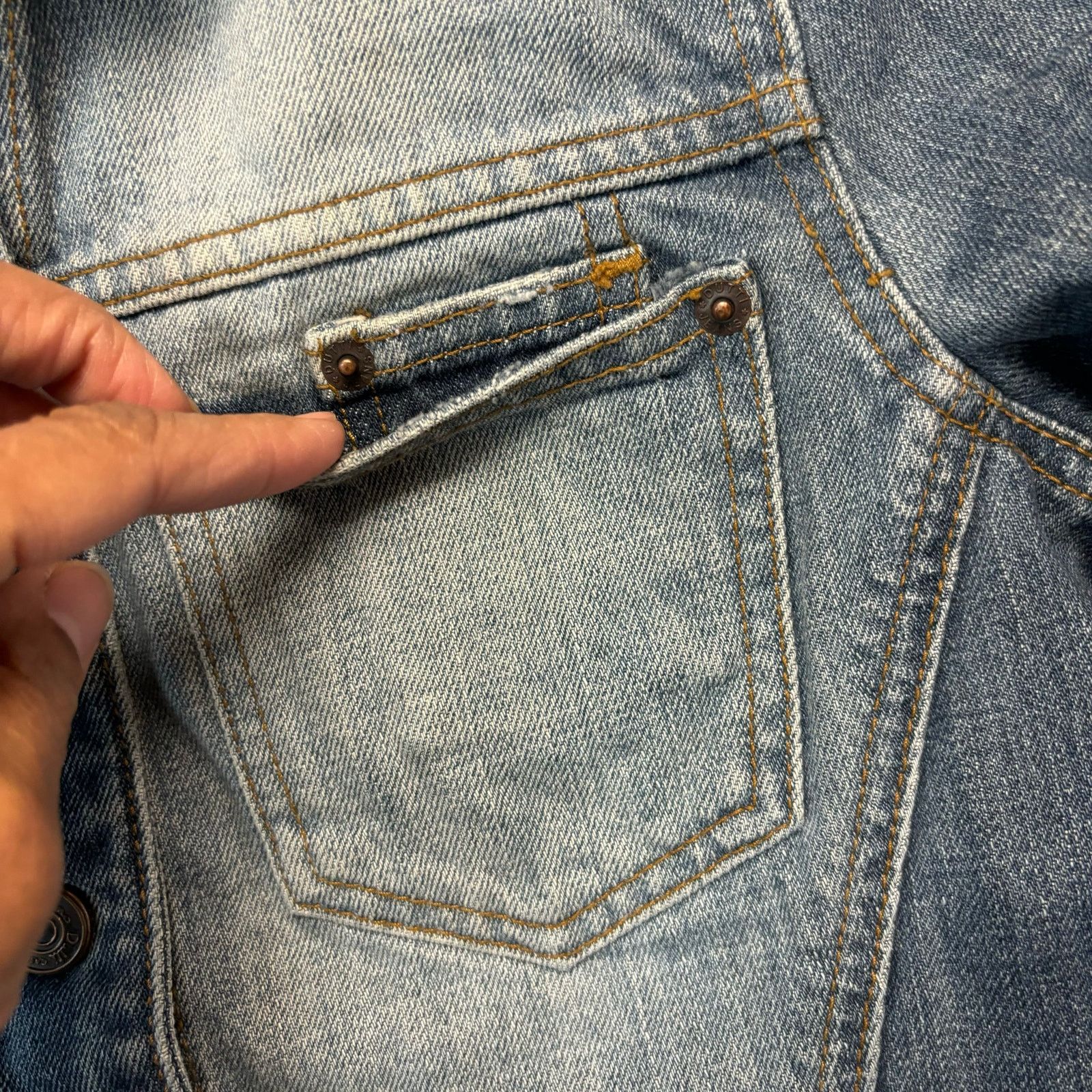 Massimo Dutti Massimo Dutti Denim Jacket Womens 40 Jean Y2K Trucker Jacket Size M / US 6-8 / IT 42-44 - 8 Thumbnail