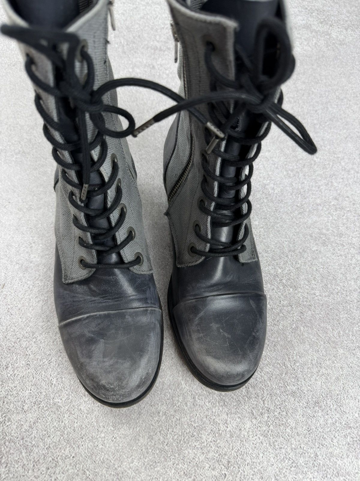 Diesel Diesel Distressed Leather Combat Boots Size 38 Size US 8 / IT 38 - 4 Thumbnail
