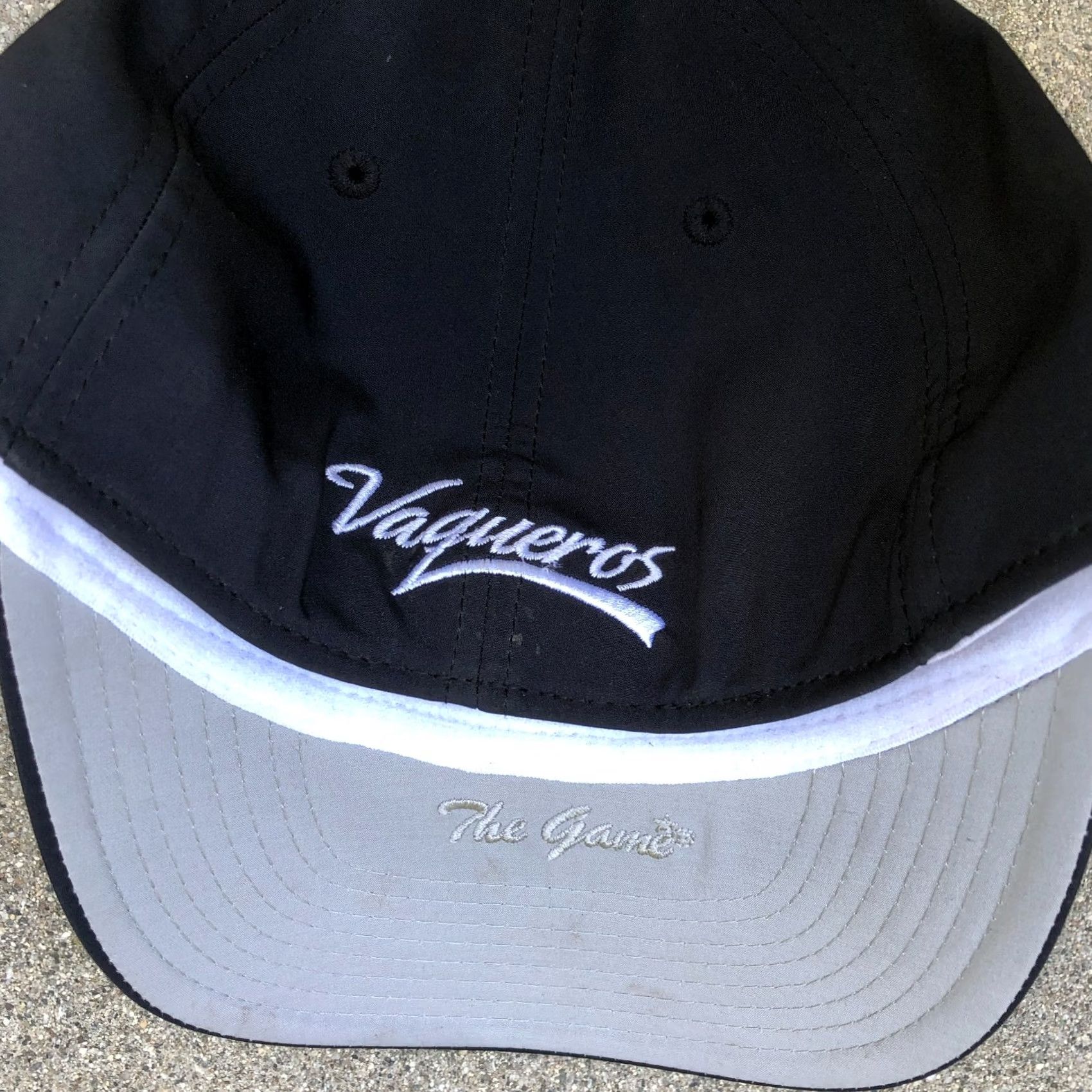 Vintage THE GAME Santa Barbara College Vaqueros Fitted Hat Men's SMALL Black Embroidered Size ONE SIZE - 4 Thumbnail