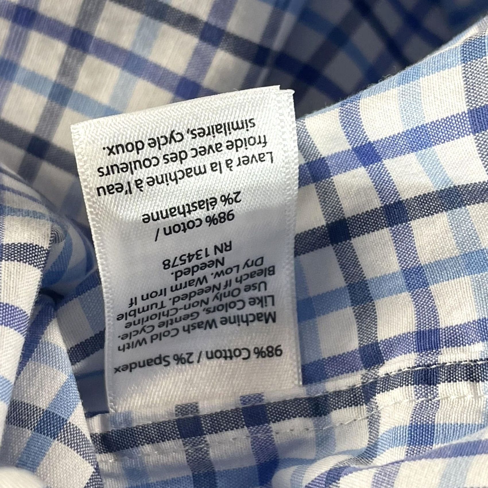 Vineyard Vines VINEYARD VINES Shirt Mens XL Blue Plaid Classic Fit Whale Button-Down Stretch Size US XL / EU 56 / 4 - 7 Thumbnail