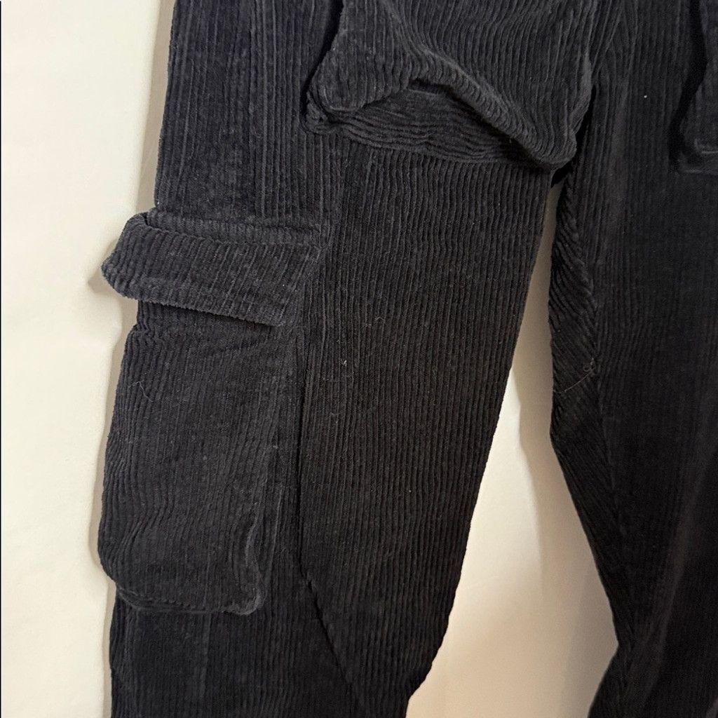MNML MNML corduroy snap II elastic waist cargo black pants sz Lg Size US 36 / EU 52 - 3 Thumbnail