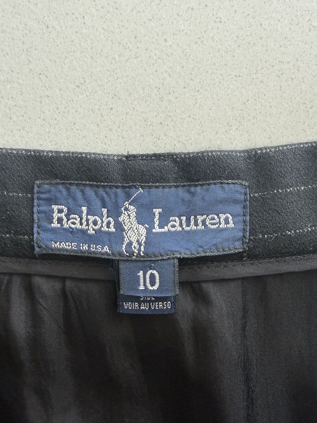 Ralph Lauren Vintage Ralph Lauren Black Pinstripe Pencil Shirt Size 32" / US 10 / IT 46 - 3 Thumbnail