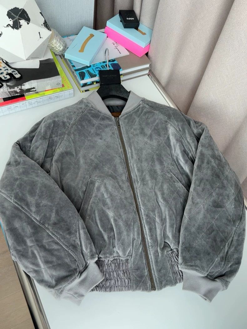 Haider Ackermann Haider Ackermann Gray velvet jacket coat Size US L / EU 52-54 / 3 - 1 Thumbnail