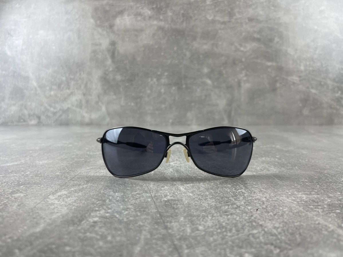 Oakley Oakley Aviator Sunglasses Gunmetal Frame Original 00s USA Size ONE SIZE - 3 Thumbnail