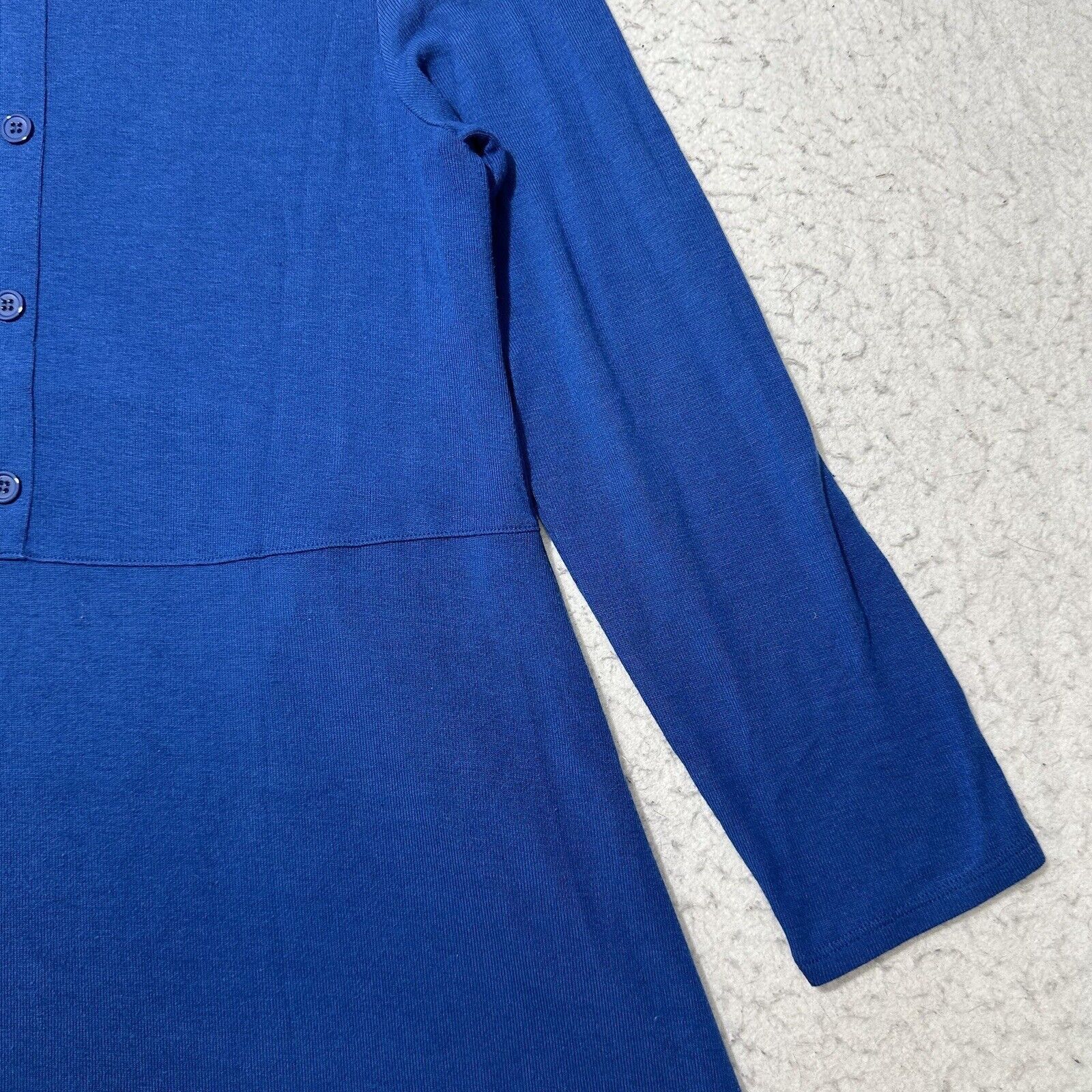 Chicos Chico's Medium A-Line Dress Button Back Long Sleeve Blue Size M / US 6-8 / IT 42-44 - 13 Thumbnail