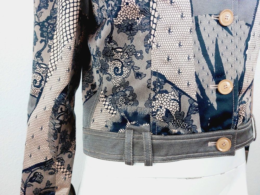 Dior Christian Dior 2006 Runway Optical Corset Lace Trompe jacket Size M / US 6-8 / IT 42-44 - 9 Thumbnail