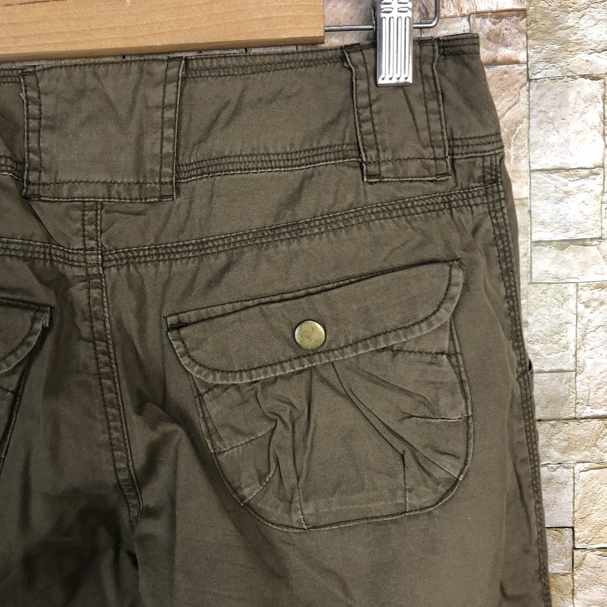 Japanese Brand Livre Claire Dark Brown Cargo Multipocket Pants #A336 Size US 27 - 18 Thumbnail