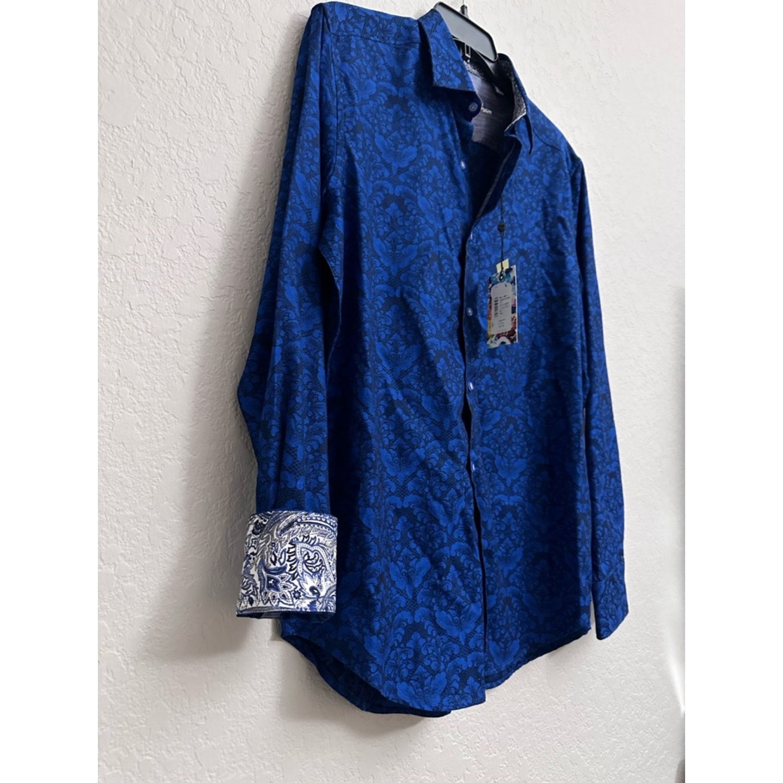 Robert Graham Robert Graham Bayview Cotton Button-Up Shirt Navy Men Small Size US S / EU 44-46 / 1 - 6 Thumbnail