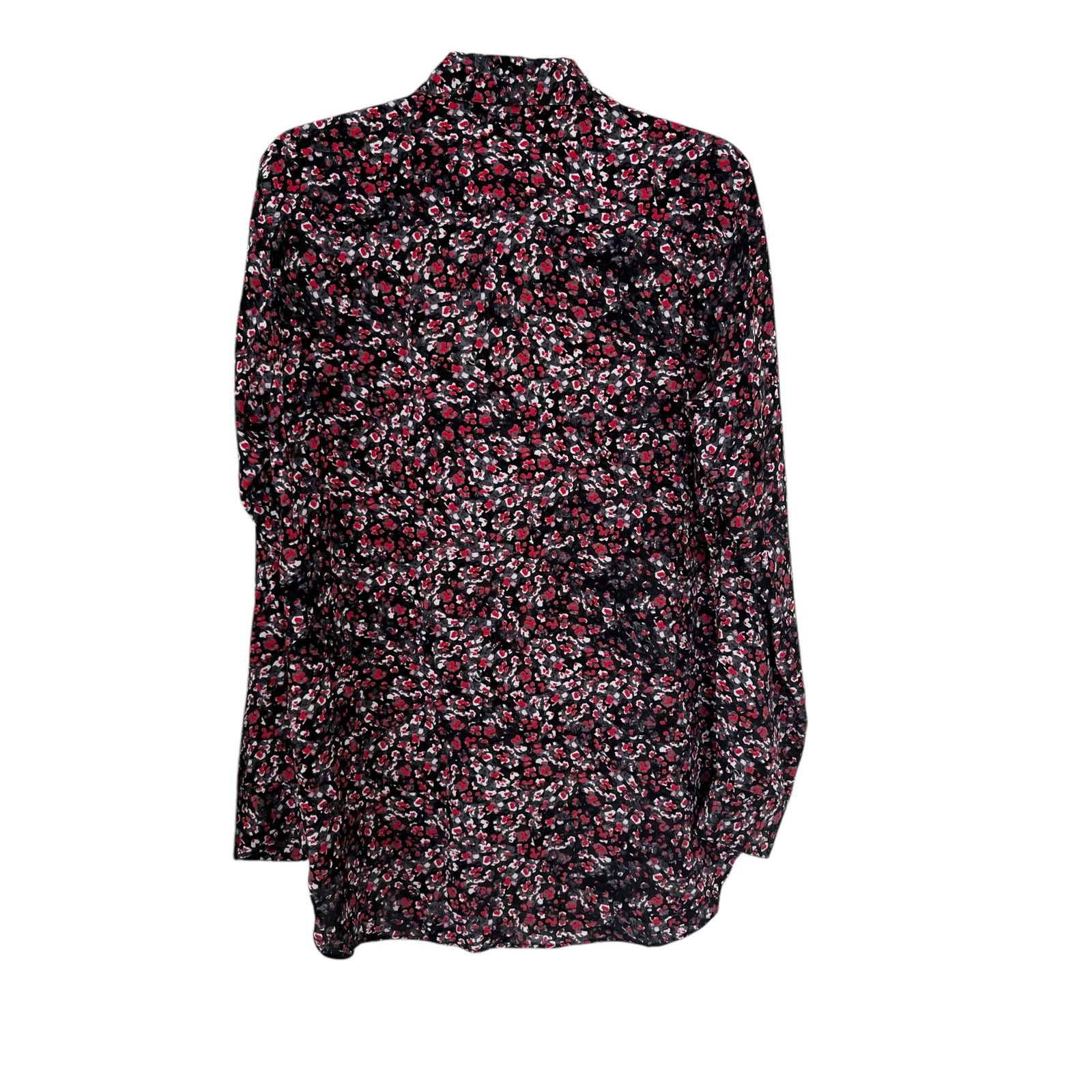 The Kooples The Kooples Black Red Floral Print Button Up Shirt Size M / US 6-8 / IT 42-44 - 4 Thumbnail