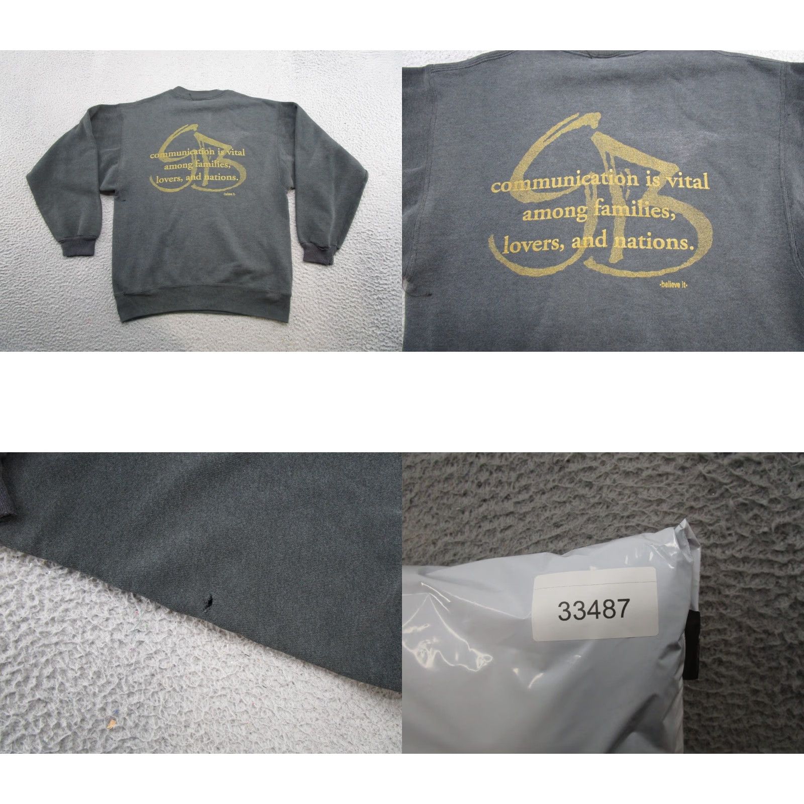 Hanes VINTAGE 1992 Garth Brooks Tour Crewneck Sweatshirt Double Sided Band 90s Read Size US M / EU 48-50 / 2 - 9 Thumbnail