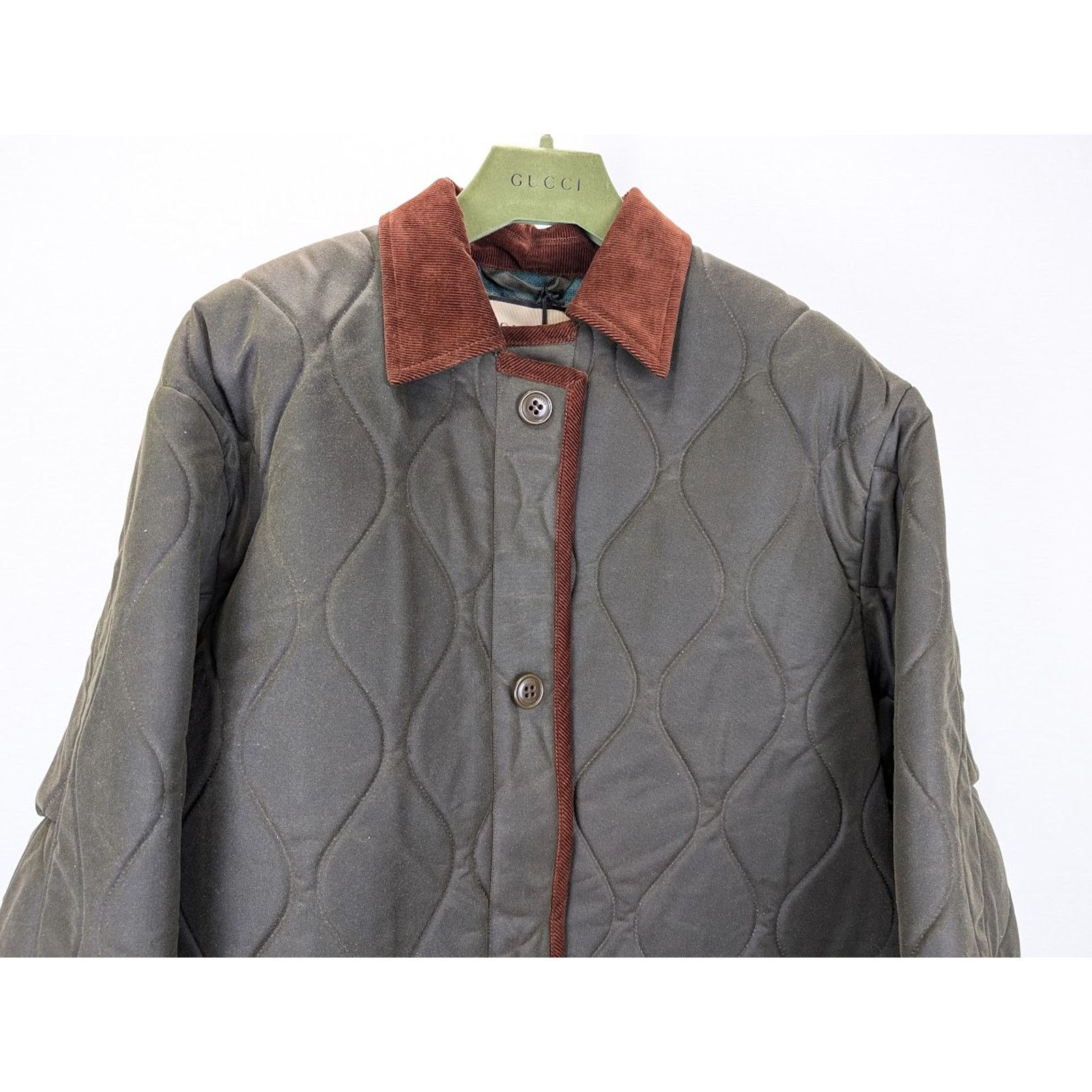Gucci o1rshd1 Caban Waxed Cotton Jacket in Shrub/Mix Size US L / EU 52-54 / 3 - 3 Thumbnail
