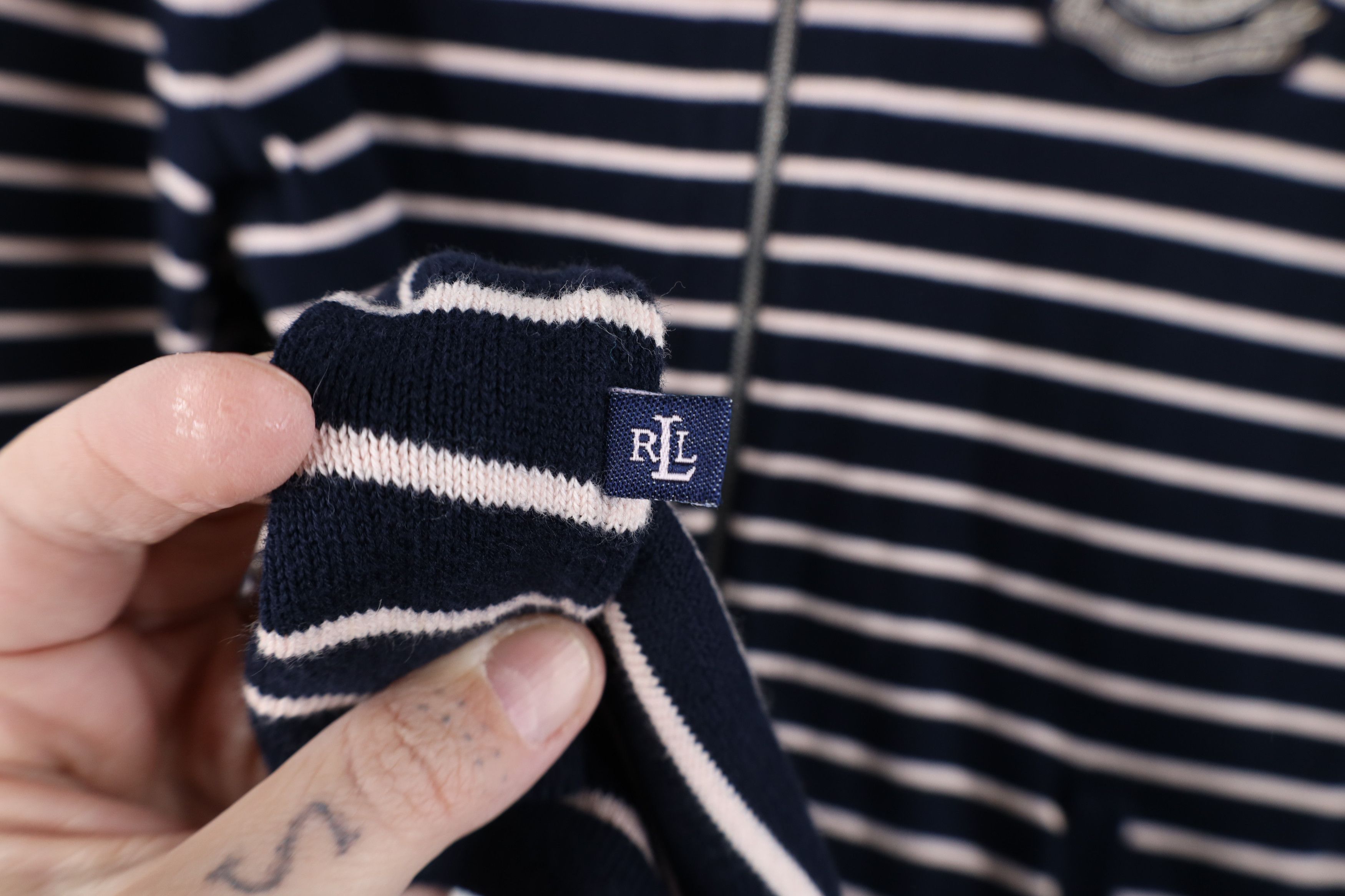 Ralph Lauren Vintage 90s Ralph Lauren Crest Knit Zip Hoodie Sweater Size S / US 4 / IT 40 - 7 Thumbnail
